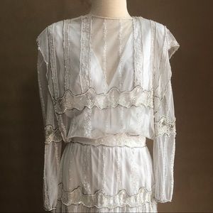 1920s deco art inspired wedding dress